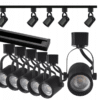 Lampa-szynowa-15m-5x-reflektor Zestaw Prestige: Szyna 1,5m + 5 reflektorów GU10 - czarny