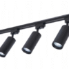 Lampa-szynowa-LED-1m-3-reflektory-GU10-VISION-MAX-czarna Szyna 1m czarna z 3 reflektorami LED GU10 Maxi