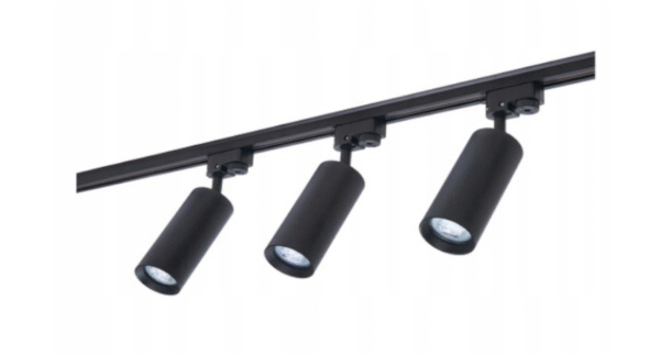Lampa-szynowa-LED-1m-3-reflektory-GU10-VISION-MAX-czarna Szyna 1m czarna z 3 reflektorami LED GU10 Maxi