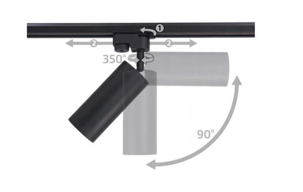 Lampa-szynowa-LED-1m-3-reflektory-GU10-VISION-MAX-czarna Szyna 1m czarna z 3 reflektorami LED GU10 Maxi