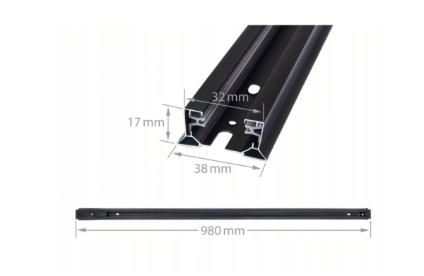 Lampa-szynowa-LED-1m-3-reflektory-GU10-VISION-MAX-czarna Szyna 1m czarna z 3 reflektorami LED GU10 Maxi