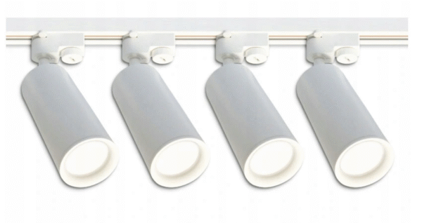Zestaw Premium: Szyna 2m + 4 reflektory GU10 - biały