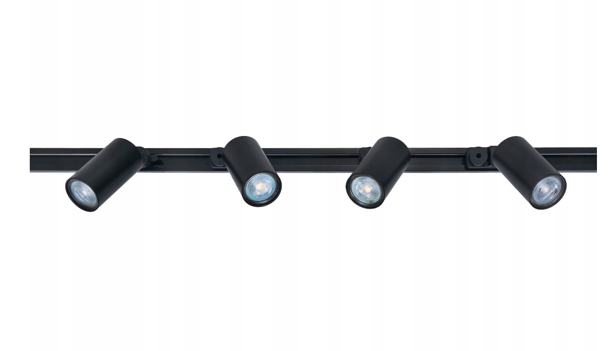 Zestaw Premium: Szyna 2m + 4 reflektory GU10 - czarny