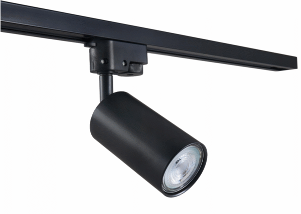 Lampa-szynowa-LED-4-reflektory-GU10-2m-czarna Zestaw Premium: Szyna 2m + 4 reflektory GU10 - czarny