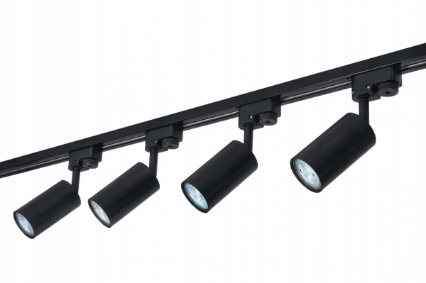 Zinn　2点セット Zestaw Premium: Szyna 2m + 4 reflektory GU10 - czarny - Led