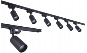 Zestaw Premium: Szyna 2m + 6 reflektorów GU10 - czarny