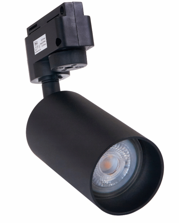 Lampa-szynowa-LED-6x-reflektor-GU10-szyna-track-2m Zestaw Premium: Szyna 2m + 6 reflektorów GU10 - czarny