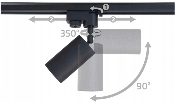 Reflektor-LAMPA-SPOT-szynowy-Vision-biala Reflektor szynowy GU10 100x55mm Premium biały