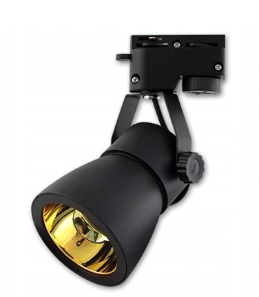 Reflektor-lampa-spot-GU10-do-track-light-SZYNA Reflektor szynowy GU10 Retro 100x60mm czarno-złoty