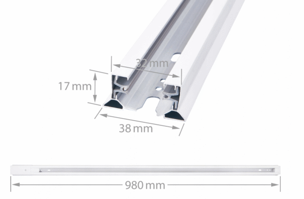 Szynoprzewód 1-fazowy Premium Biały - 1 metr