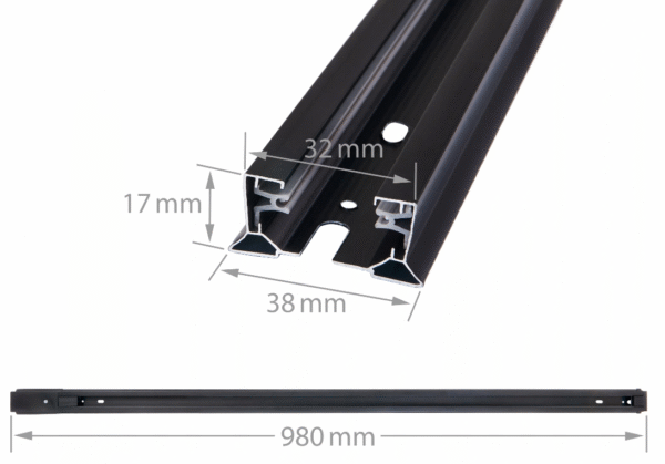 Szynoprzewód 1-fazowy Premium Czarny - 1 metr