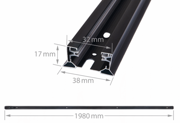 Szynoprzewód 1-fazowy Premium Czarny - 1,5 metra