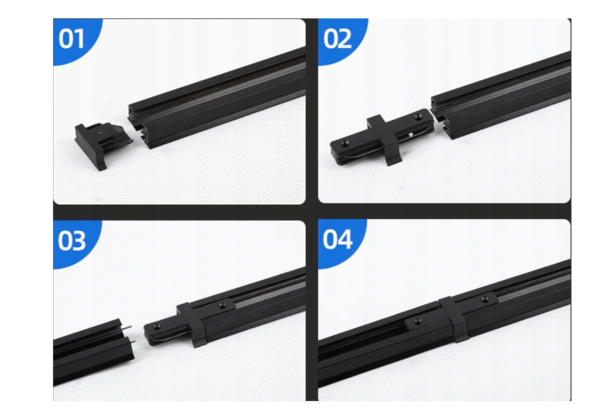 Szynoprzewód 1-fazowy Premium Czarny - 50 cm