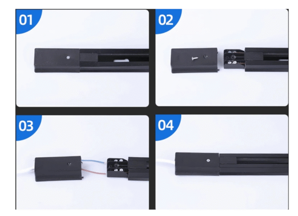 Szynoprzewód 1-fazowy Premium Czarny - 50 cm