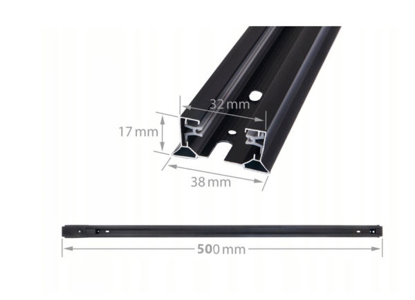 Szynoprzewód 1-fazowy Premium Czarny - 50 cm