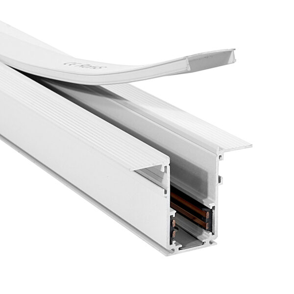 828_2 Szyna Magnetyczna White Line 3-fazy Podtynkowa 100cm Biała