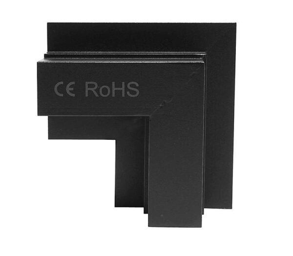 893_3 Łącznik kątowy do szyn magnetycznych podtynkowych Black Line 3 fazy