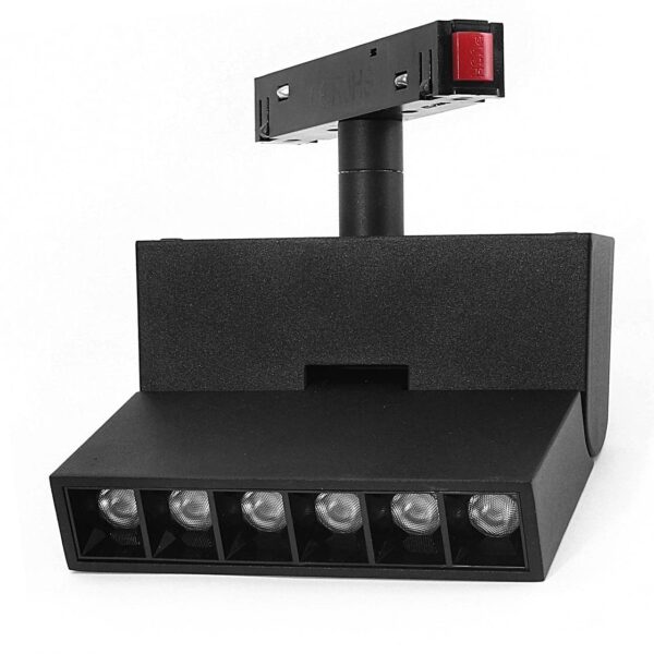 909_1 Reflektor Magnetyczny Spot 6W 3000K Black Line 3 fazy Typ A