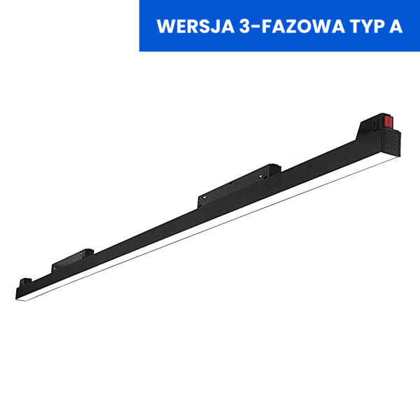 Lampa Liniowa Magnetyczna 40W 4000K Black Line 3 fazy Typ A