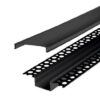 b8df6e583fe0d7a55b47475a2c52b0f3 Profil LED wpuszczany GK Czarny karton-gips + klosz 2m
