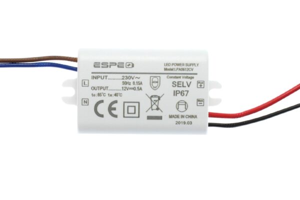 43fcaaa8f77ee88dcac317bb5fd80d59 Zasilacz LED 12V 6W 0.5A Mini IP67 wodoszczelny