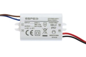 Zasilacz LED 24V 6W 0.25A Mini IP67 wodoszczelny