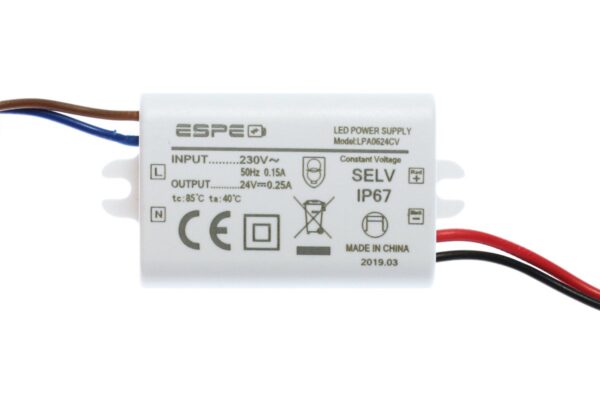 4ccdbb69fe8575a5d9b51337ecb3ef97 Zasilacz LED 24V 6W 0.25A Mini IP67 wodoszczelny