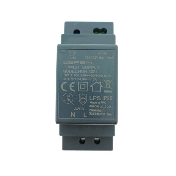 64ee0054d757ecfc7f05b8f5687657c4 Zasilacz na szynę DIN 24V 24W 1A HDN PRO