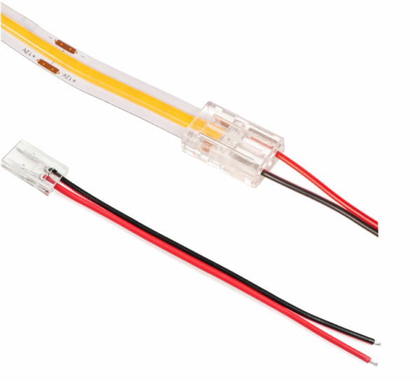 Złączka do taśm LED COB 8mm jednostronna z przewodem