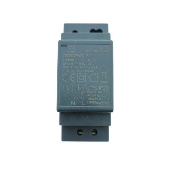 7df9005e60d42ee6ae2ca251d9a093a2 Zasilacz na szynę DIN 12V 24W 2A HDN PRO