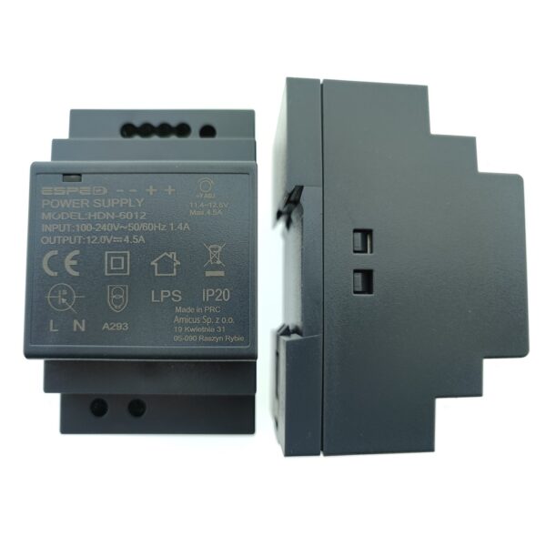 e7d72f7252da92ba6d3f90259d860c0f Zasilacz na szynę DIN 12V 54W 4.5A HDN PRO