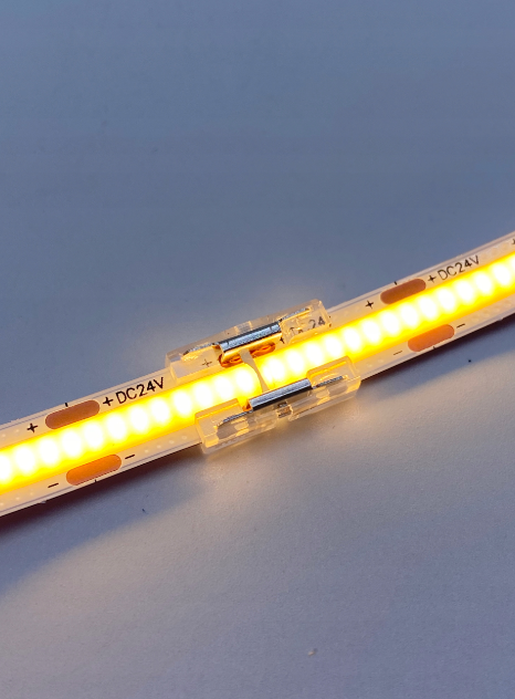 e9db9ff2cbafa2f9a060c5d5e78e7d5a Złączka zatrzaskowa do łączenia taśm LED COB 8mm