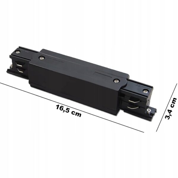 Łącznik prosty do szyny 3-fazowej Premium czarny