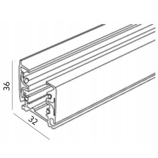 Szynoprzewód 3-fazowy Premium Czarny - 2 metry