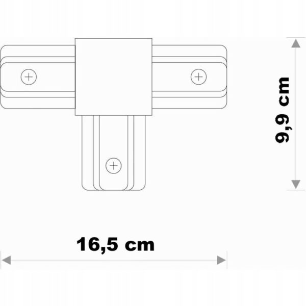 Łącznik typ T do szyn 3-fazowych Premium czarny