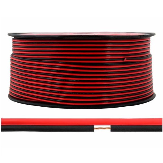 Kabel dwużyłowy do taśm LED 2x2,50mm rolka 100m