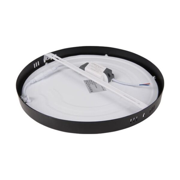 Panel LED czarny natynkowy 24W 4000K okrągły