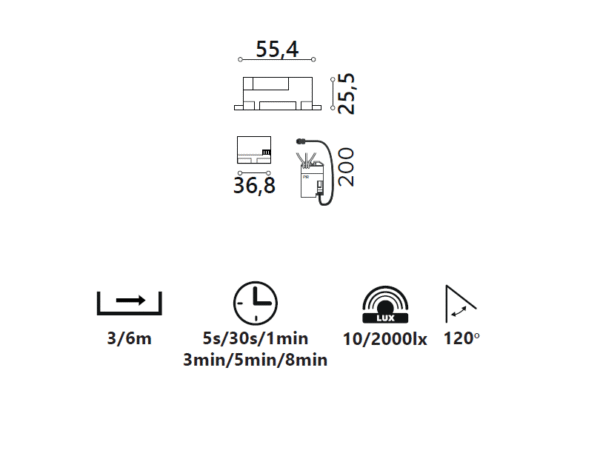 Czujnik ruchu i zmierzchu Mini do LED 12V-24V