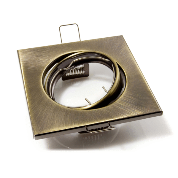 Oprawa halogenowa kwadratowa ruchoma GU10/MR16 Mosiądz