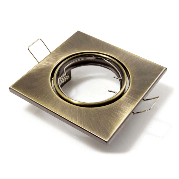 Oprawa halogenowa kwadratowa ruchoma GU10/MR16 Mosiądz