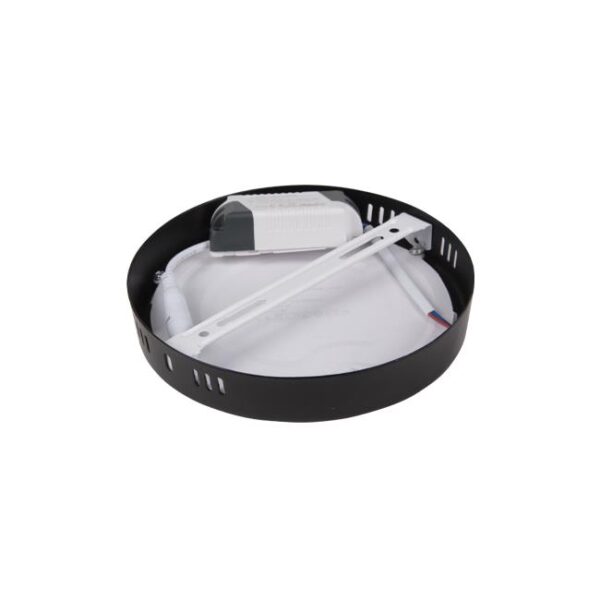 Panel LED czarny natynkowy 12W 4000K okrągły