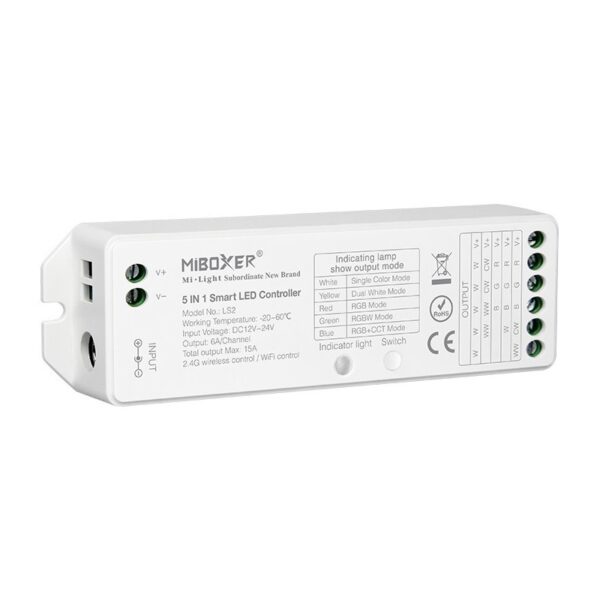 MiLIGHT LS2 uniwersalny sterownik Mono/RGB/RGB+CCT 12-24V