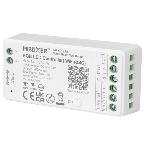 MiLIGHT FUT037W sterownik LED RGB Tuya Smart 12A 12-24V