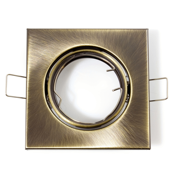 Oprawa halogenowa kwadratowa ruchoma GU10/MR16 Mosiądz