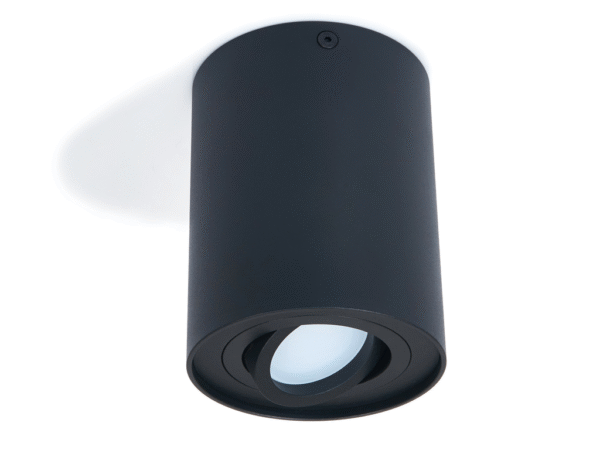 Halogen natynkowy ruchomy okrągły GU10 Czarny