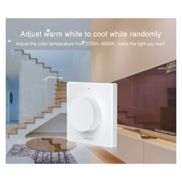 Sterownik ścienny z pokrętłem MiLight K1 Mono/CCT Czarny