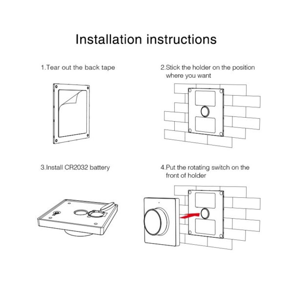 Sterownik ścienny z pokrętłem MiLight K1 Mono/CCT Biały