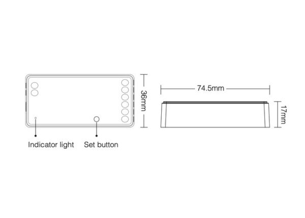 MiLIGHT FUT035W+ sterownik LED Mono/CCT Tuya Smart 12A 12-24V