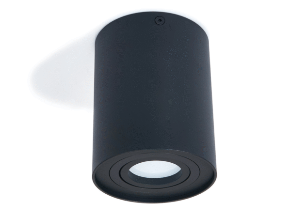 Halogen natynkowy ruchomy okrągły GU10 Czarny