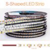 14614106ad3ee276c1bdd552020a9dc2 Taśma LED 12V S-SHAPE 6mm PRO 9.6W/m 120xSMD2835 - Cytrynowa
